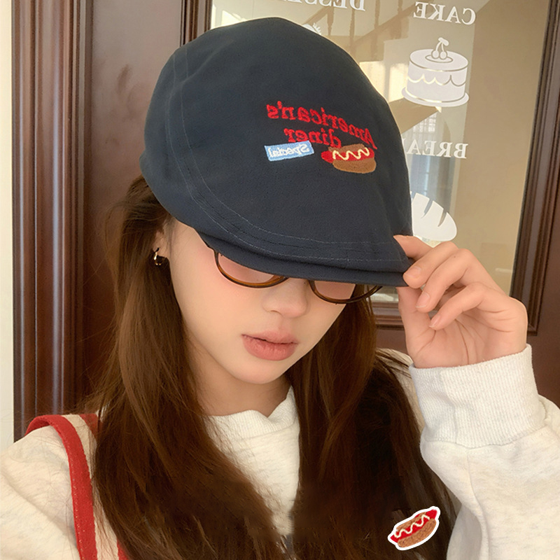 Embroidery Artist - 여성용 뉴스보이 캡 예술적인 일본 자수
