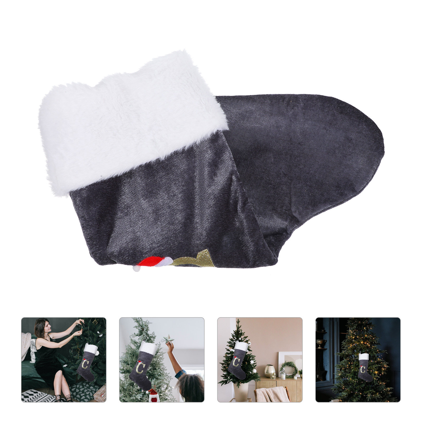 Embroidery Xmas Stocking - 크리스마스 양말 만화 자수 장식 걸이형