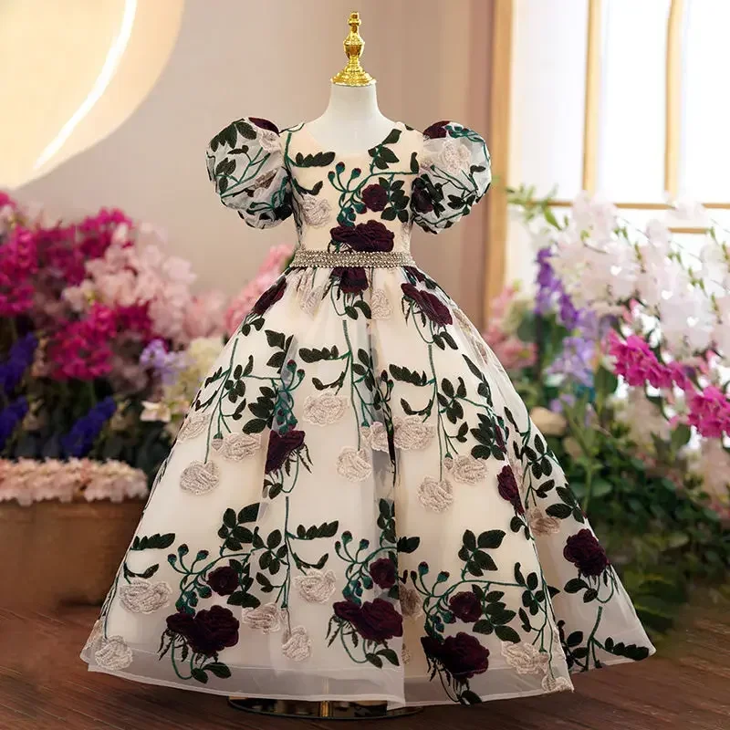 Embroidery Abaya - 십대 소녀 우아한 럭셔리 긴 이브닝