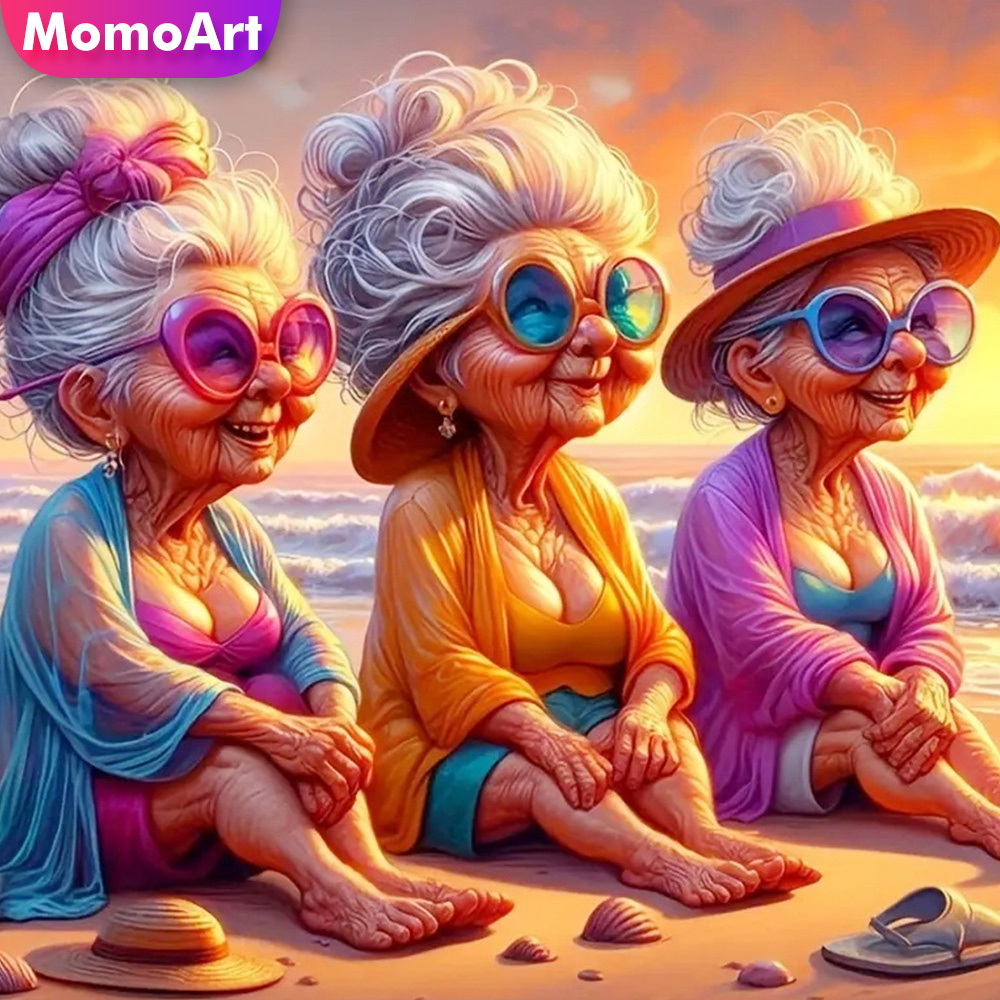 Embroidery Uae - Momoart 다이아몬드 페인팅 자수 키트, 노인