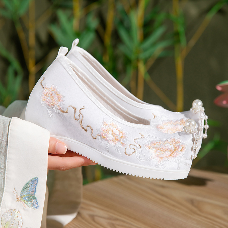Embroidery Print - 2026 여성용 중국식 모란 자수 한복