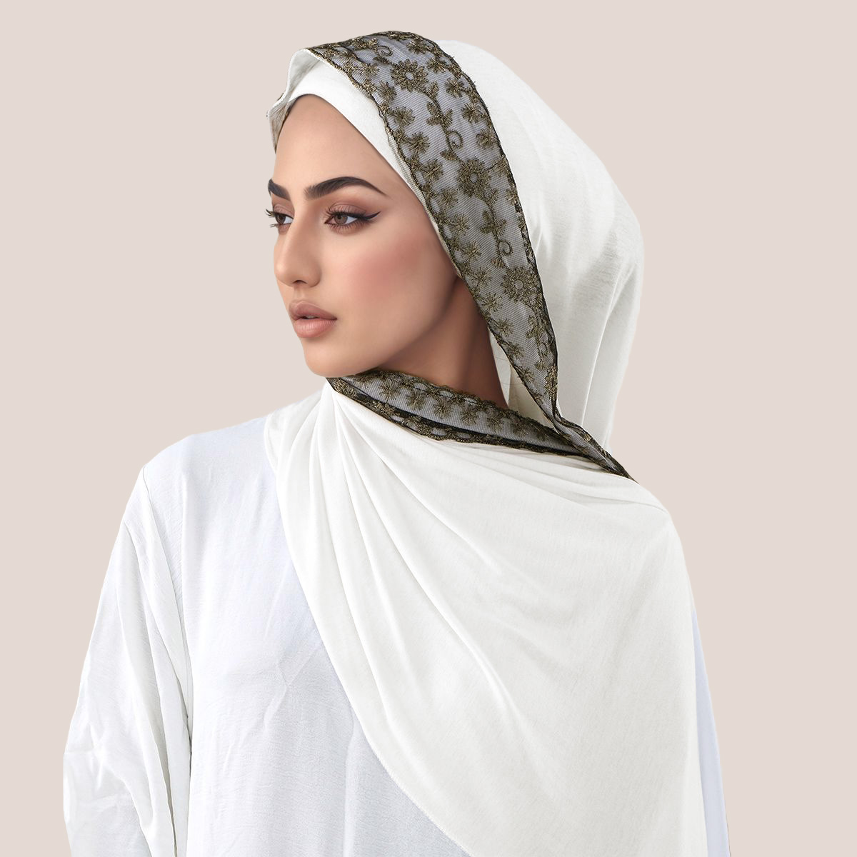 레이스 자수 코튼 저지 무슬림 히잡 롱 스카프 여성 헤 - Embroidery Shawl 리뷰 및 가격
