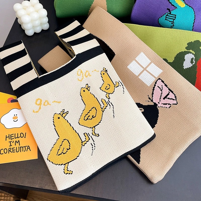 여자 매듭 손목 가방 휴대용 미니 스트라이프 토트 수제 - Embroidery Underlay 리뷰 및 가격