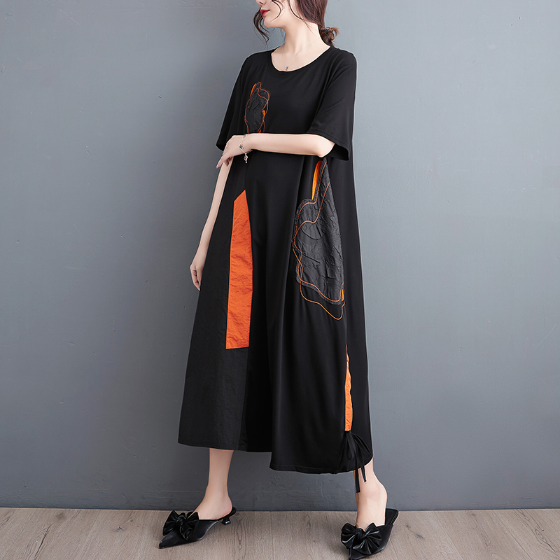 플러스 사이즈 여름 신상 예술적인 패션 컬러 블록 자수 - Embroidery Artist 리뷰 및 가격