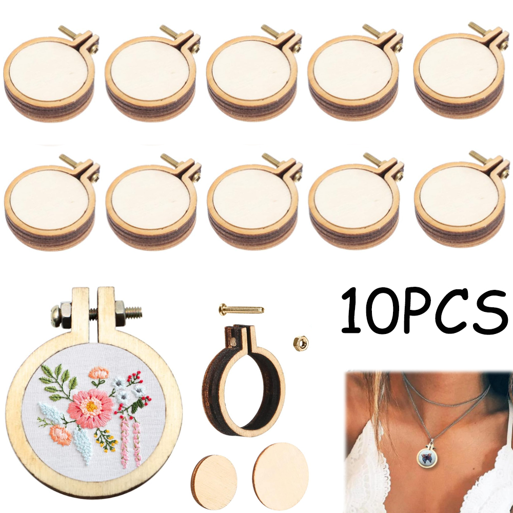 10 개/대 나무 미니 자수 후프 링 크로스 스티치 프 - Stitch Marker Ring 리뷰 및 가격
