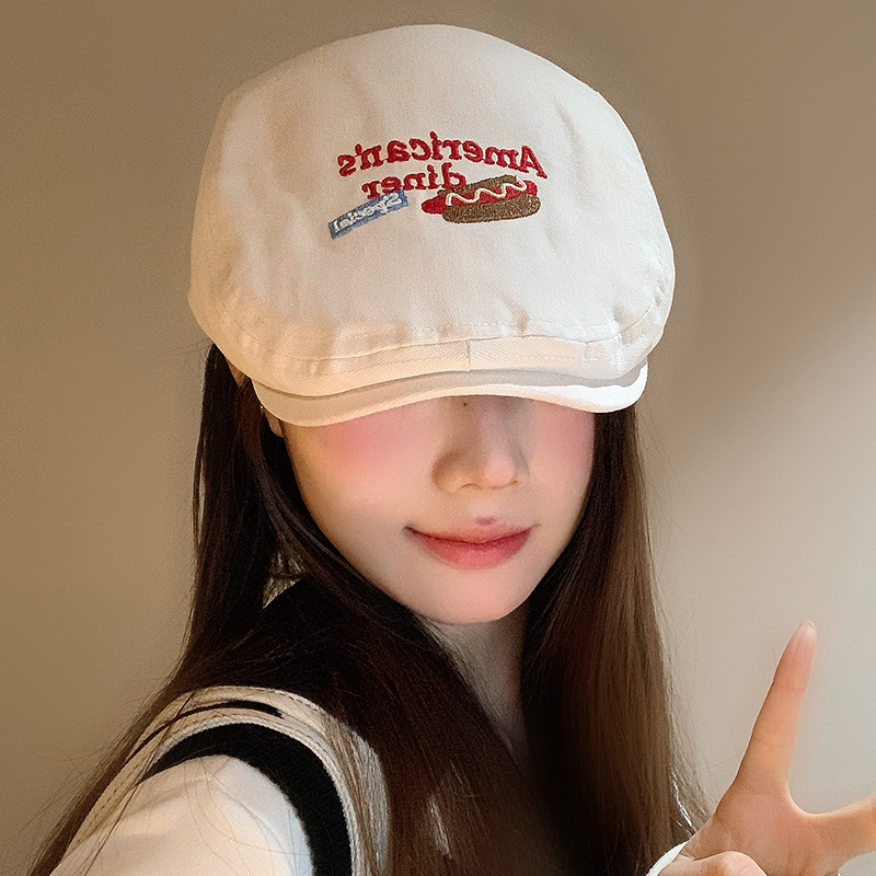 여성용 뉴스보이 캡 예술적인 일본 자수 심플 패셔너블  - Embroidery Artist 리뷰 및 가격