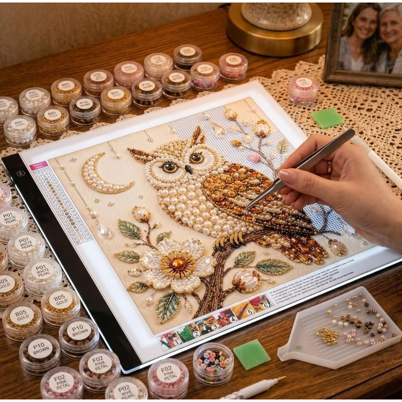 버드 펄 아트 DIY 키트 카디널 버드 비즈 & 진주  - Embroidery Beads 리뷰 및 가격