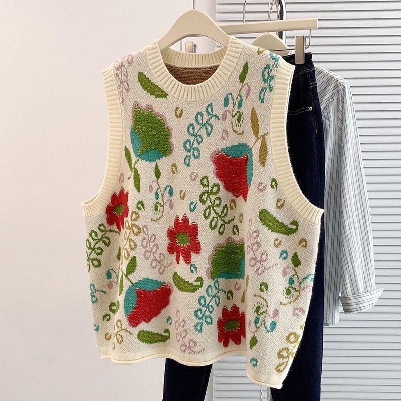 여성용 가을 예술적 젊은 감각의 라운드넥 풀오버 루즈핏 - Embroidery Artist 리뷰 및 가격