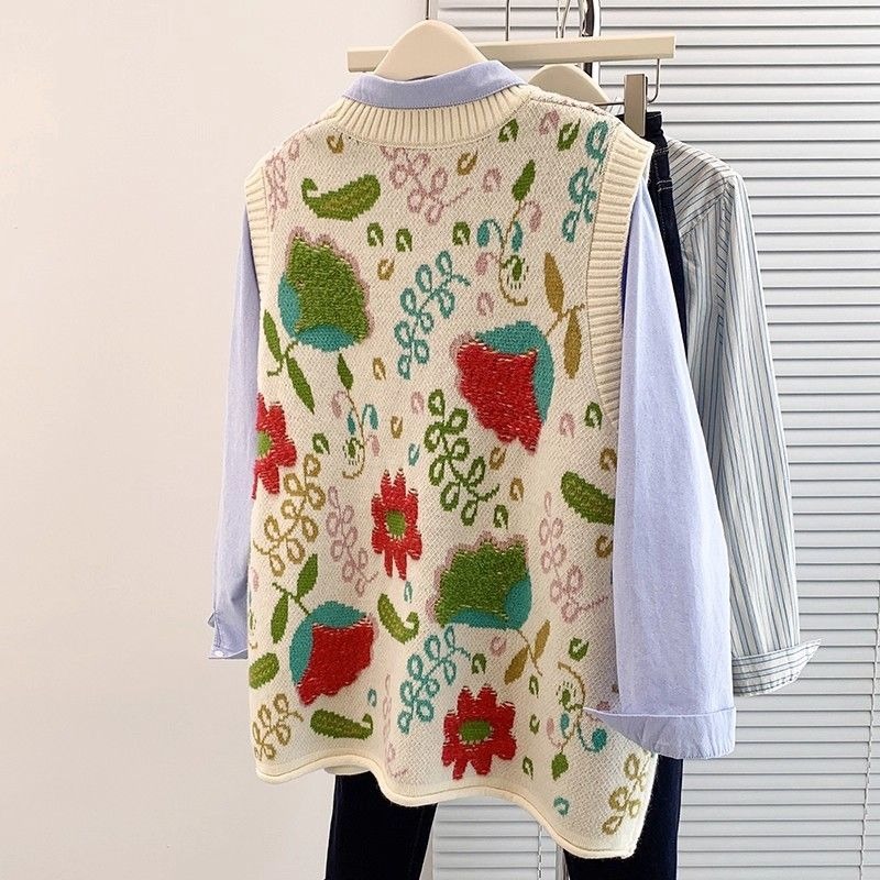 여성용 가을 예술적 젊은 감각의 라운드넥 풀오버 루즈핏 - Embroidery Artist 리뷰 및 가격