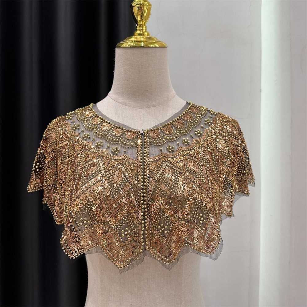 빈티지 스팽글 장식 플래퍼 숄 비즈 장식 1920년대  - Embroidery Shawl 리뷰 및 가격