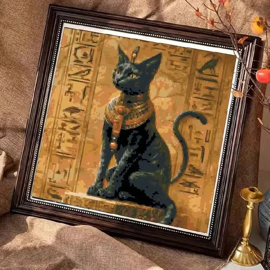 고대 이집트 고양이 새로운 스타일 DIY 아트 공예품  - Embroidery In Egypt 리뷰 및 가격