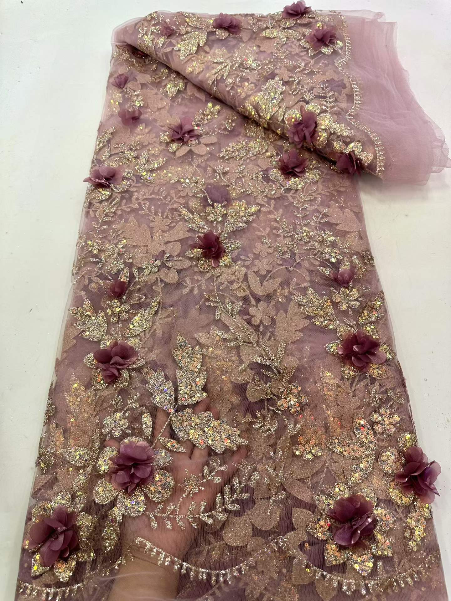아프리카 레이스 원단 자수 스팽글 나이지리아 레이스 원 - Embroidery Abaya 리뷰 및 가격