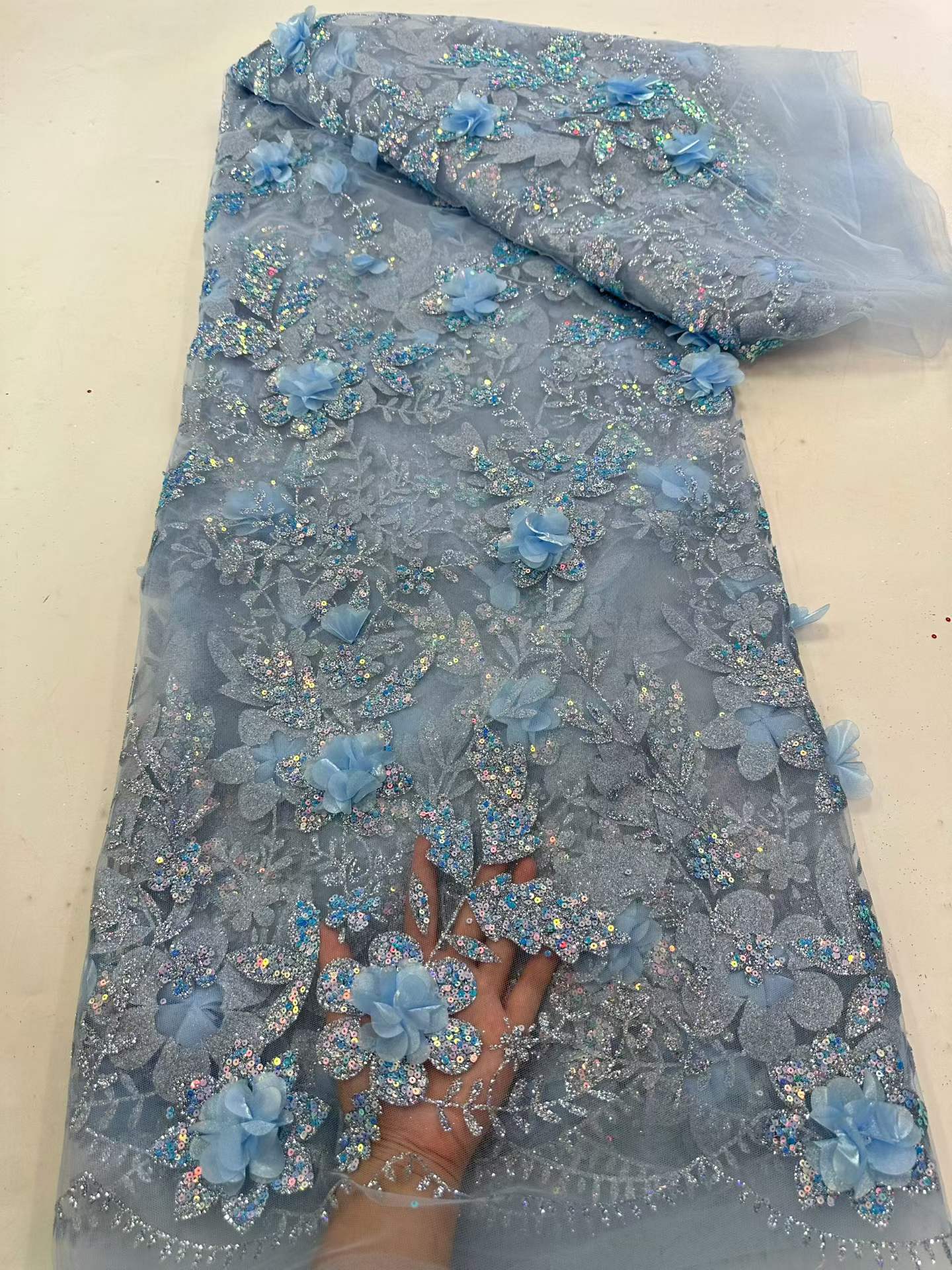 아프리카 레이스 원단 자수 스팽글 나이지리아 레이스 원 - Embroidery Abaya 리뷰 및 가격