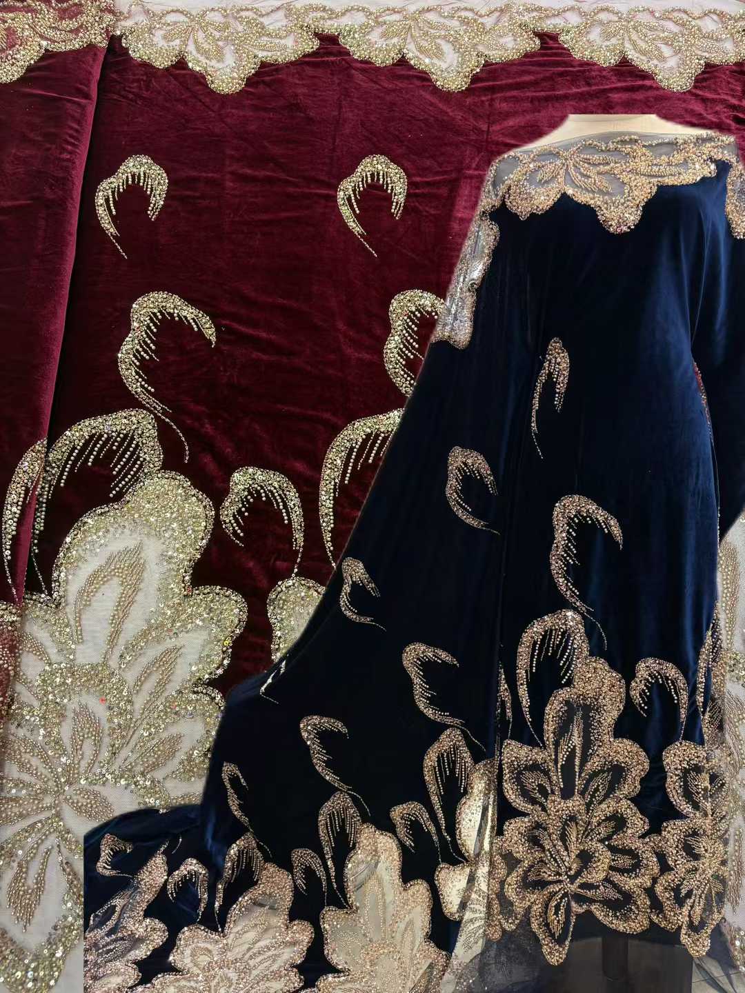 아프리카 벨벳 비즈 장식 헤비 레이스 원단 2026 고 - Embroidery Abaya 리뷰 및 가격