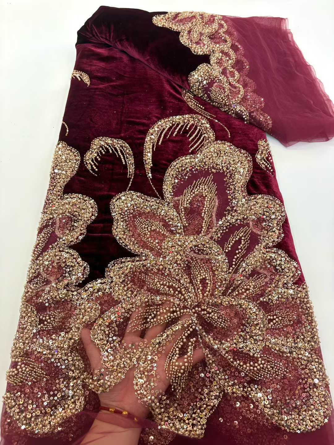 아프리카 벨벳 비즈 장식 헤비 레이스 원단 2026 고 - Embroidery Abaya 리뷰 및 가격