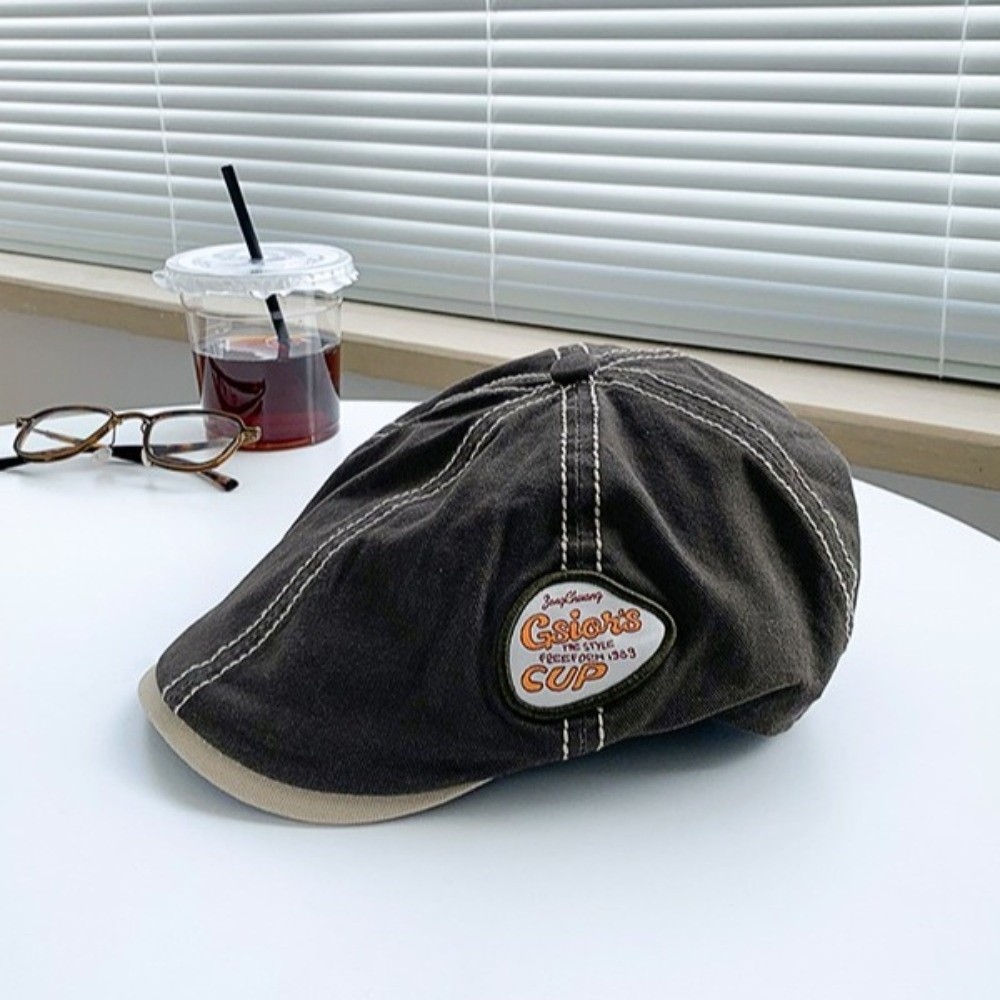 캐주얼 빈티지 뉴스보이 플랫 캡 Y2K 일본 스타일 레 - Embroidery Artist 리뷰 및 가격