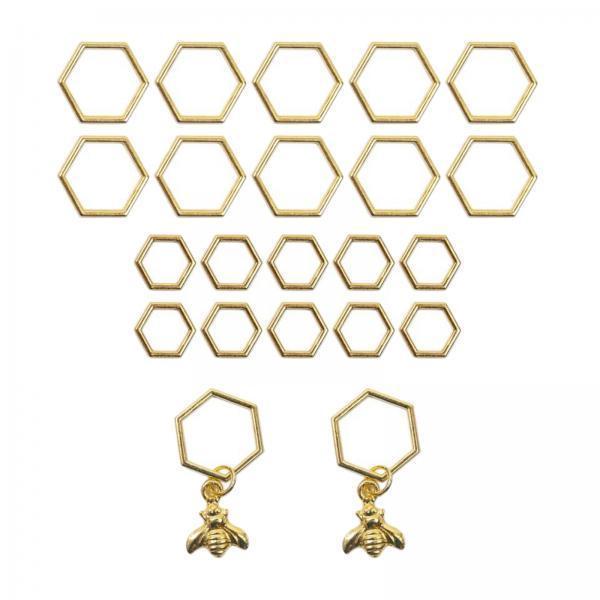 2x 유니버설 링 스티치 마커 뜨개질 도구용 황금색 꿀 - Stitch Marker Ring 리뷰 및 가격
