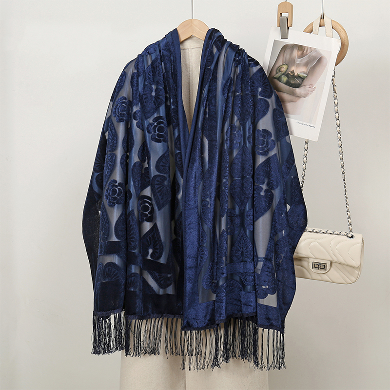 2024 럭셔리 실크 자수 꽃 숄, 술 스카프, 여성용 - Embroidery Shawl 리뷰 및 가격