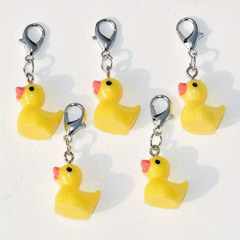 5개 로브스터 클래스프 레진 오리 펜던트 스티치 마커  - Stitch Marker Ring 리뷰 및 가격