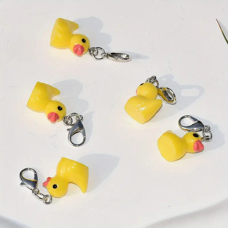 5개 로브스터 클래스프 레진 오리 펜던트 스티치 마커  - Stitch Marker Ring 리뷰 및 가격