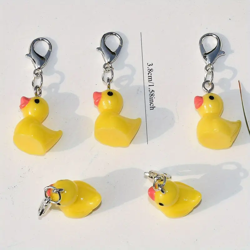 5개 로브스터 클래스프 레진 오리 펜던트 스티치 마커  - Stitch Marker Ring 리뷰 및 가격