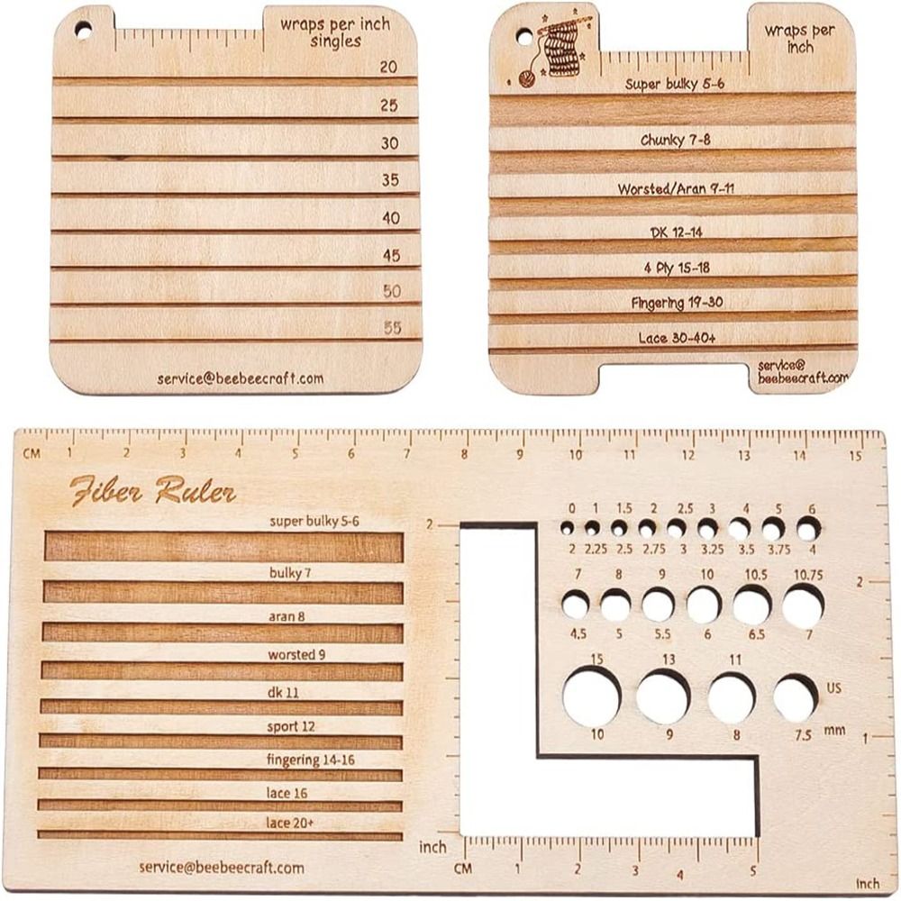 목재 뜨개질 바늘 게이지 및 눈금자 사각형 목재 회전  - Stitch Marker Ring 리뷰 및 가격