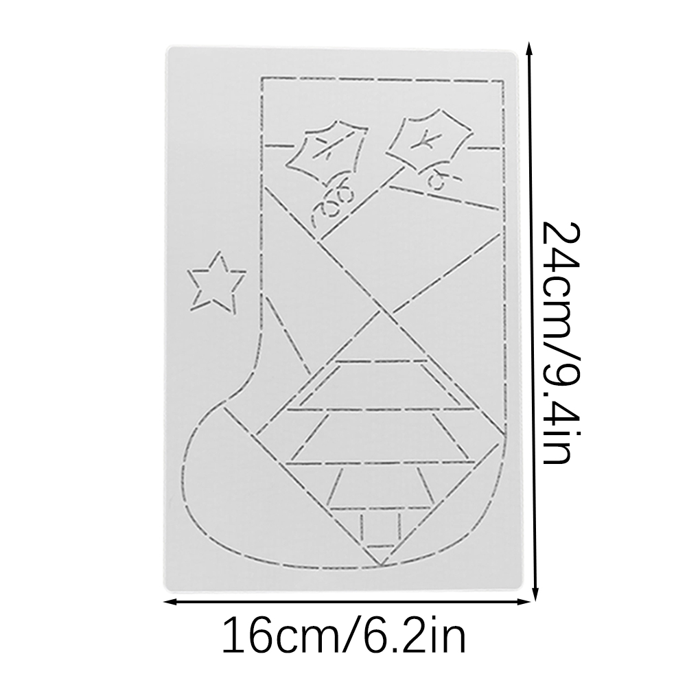 DIY 크리스마스 스타킹 패치워크 스텐실, 반투명 패치 - Embroidery Xmas Stocking 리뷰 및 가격
