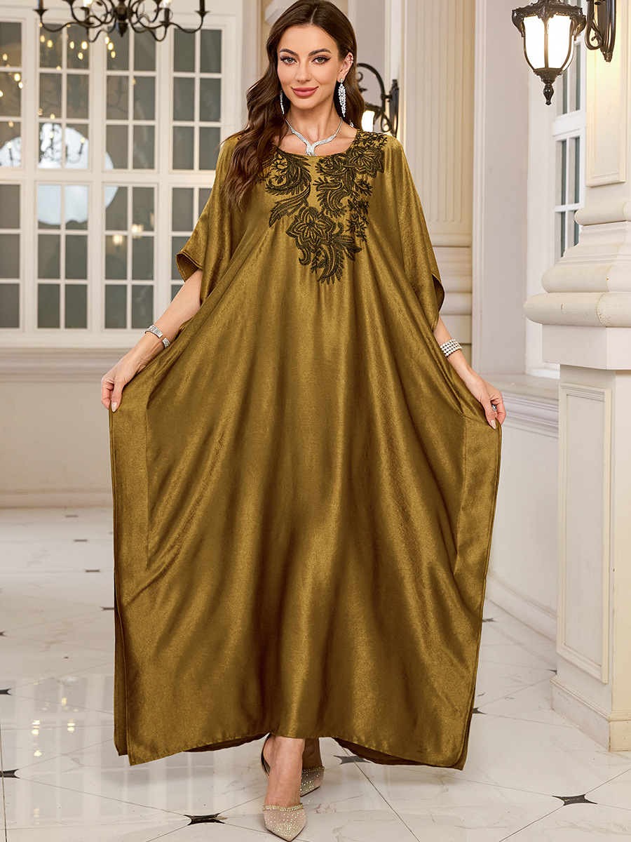 여성 자수 롱 카프탄 플러스 사이즈 카프탄 드레스 비치 - Embroidery Abaya 리뷰 및 가격