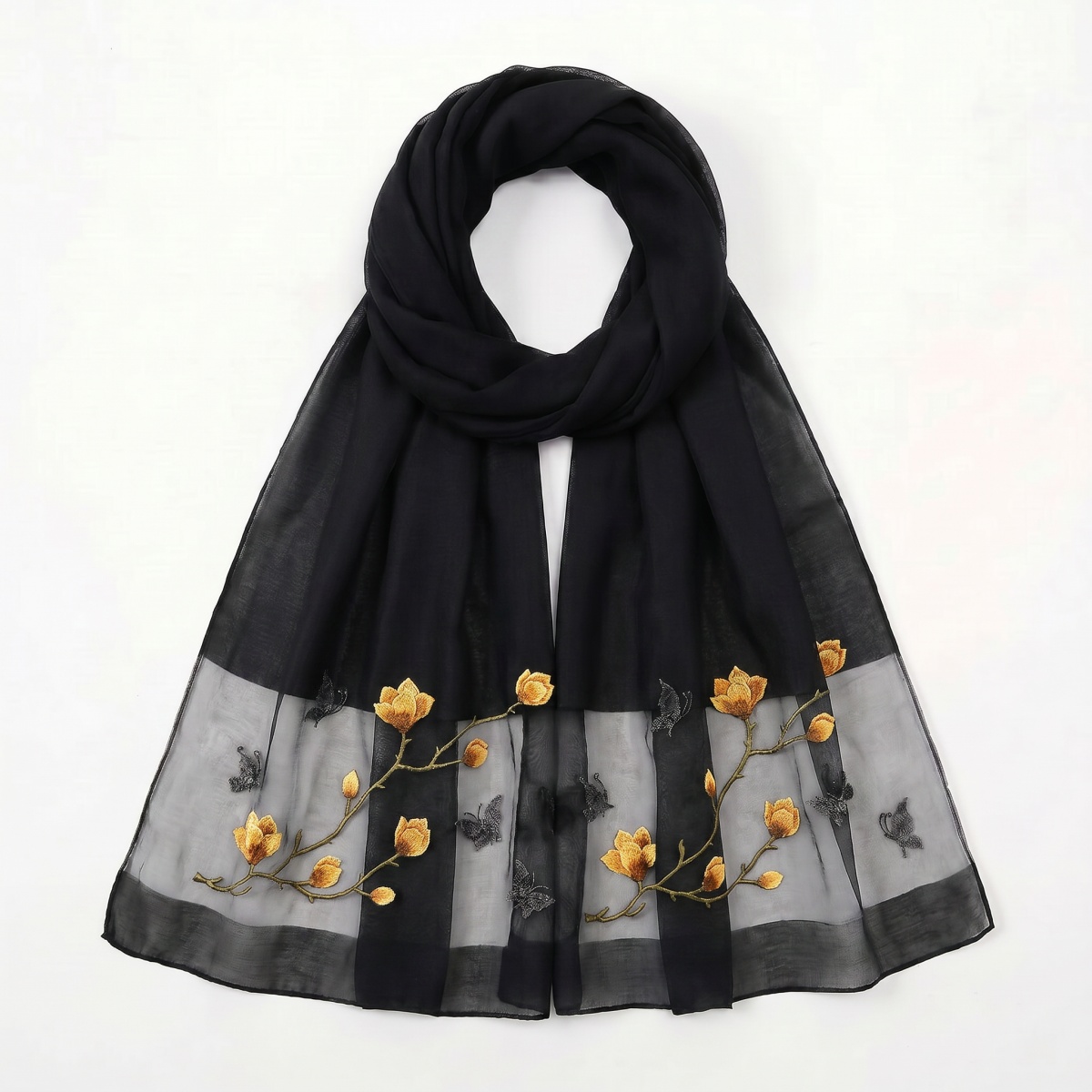 스카프 프린트 히잡 반다나 실크 스카프 여성 헤드스카프 - Embroidery Shawl 리뷰 및 가격