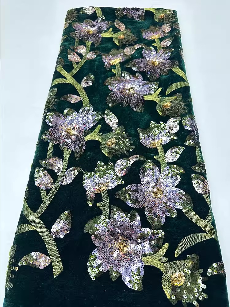 1 야드 레트로 벨벳 텔라 수제 비즈 장식 3D 자수  - Embroidery Beads 리뷰 및 가격