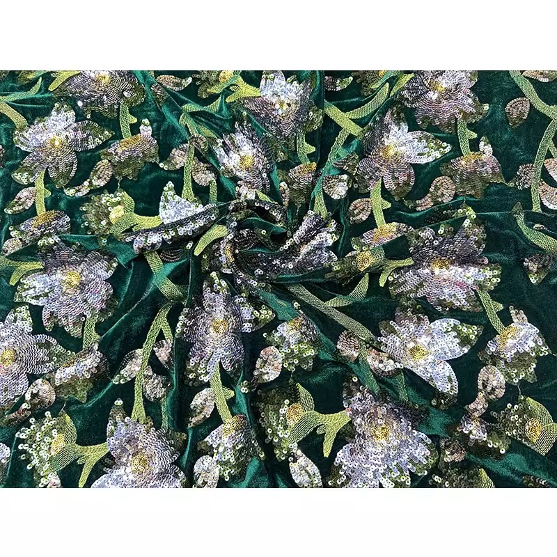 1 야드 레트로 벨벳 텔라 수제 비즈 장식 3D 자수  - Embroidery Beads 리뷰 및 가격